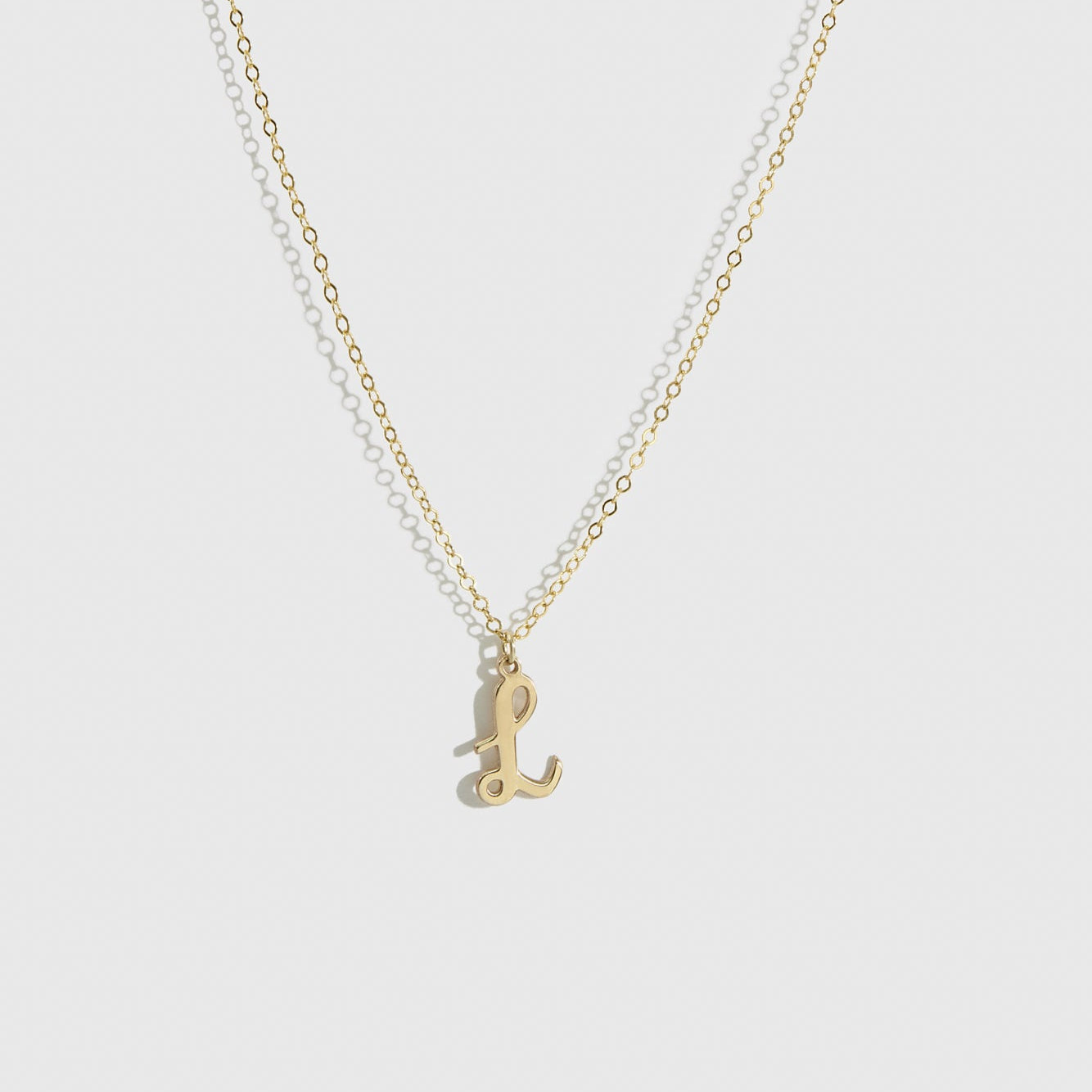 Cursive Font Letter Pendant Necklace