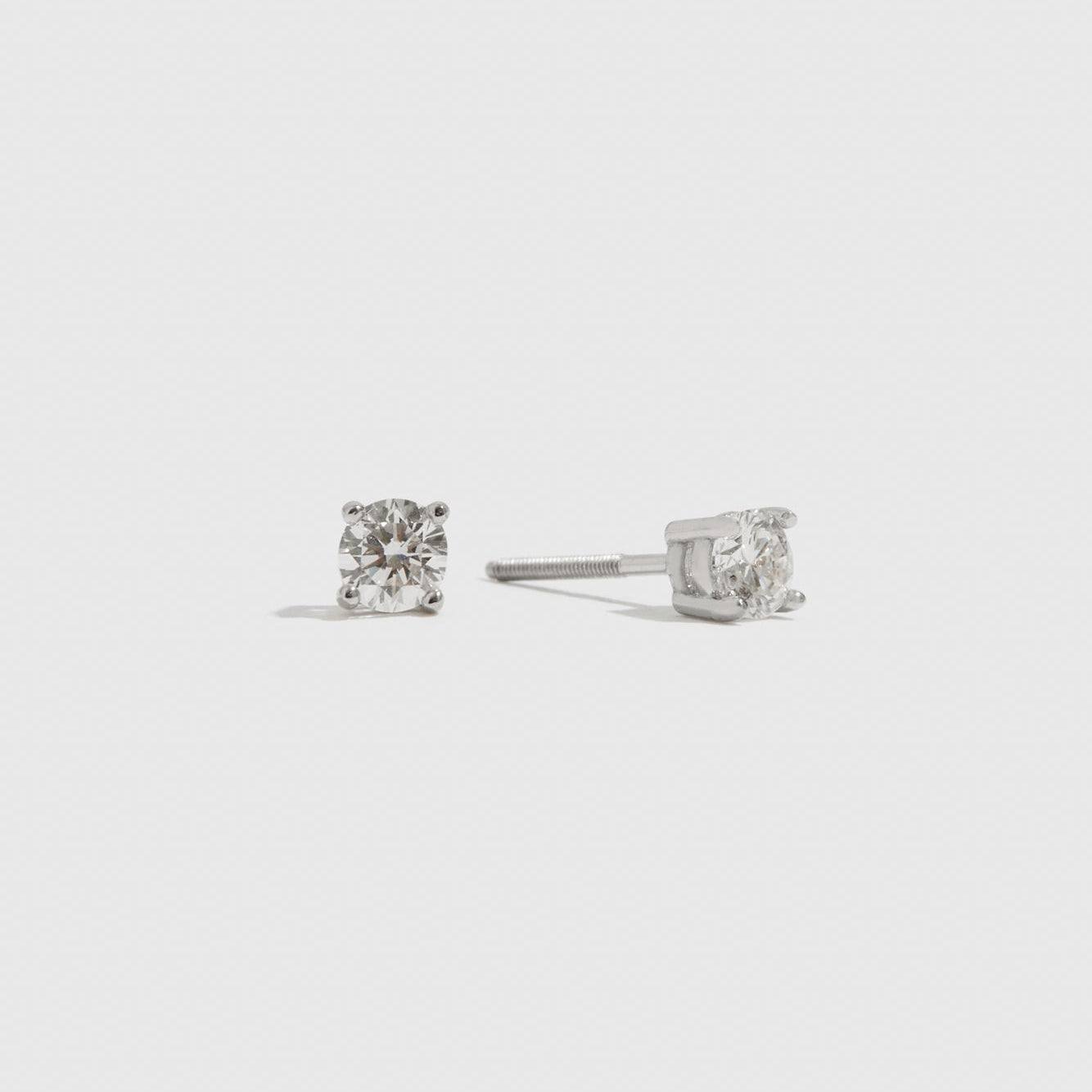 Boutons d'Oreilles Solitaire Diamants Cultivés
