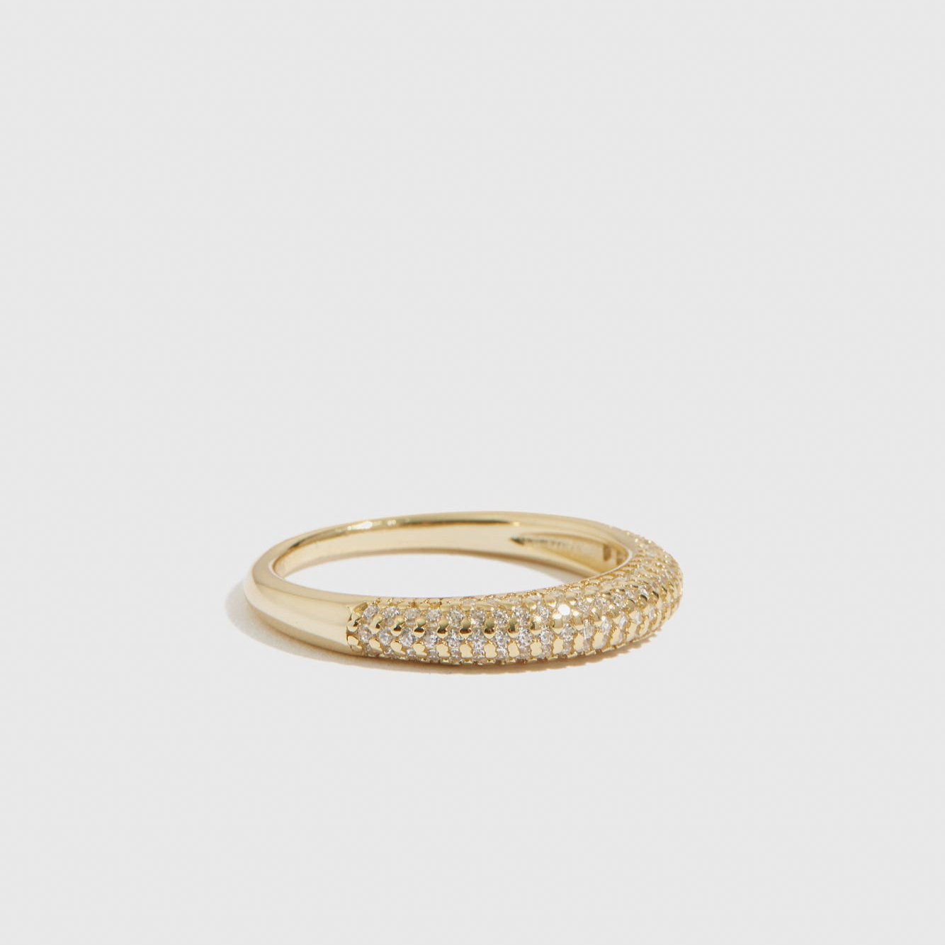 Bague Dôme Délicate Pavé