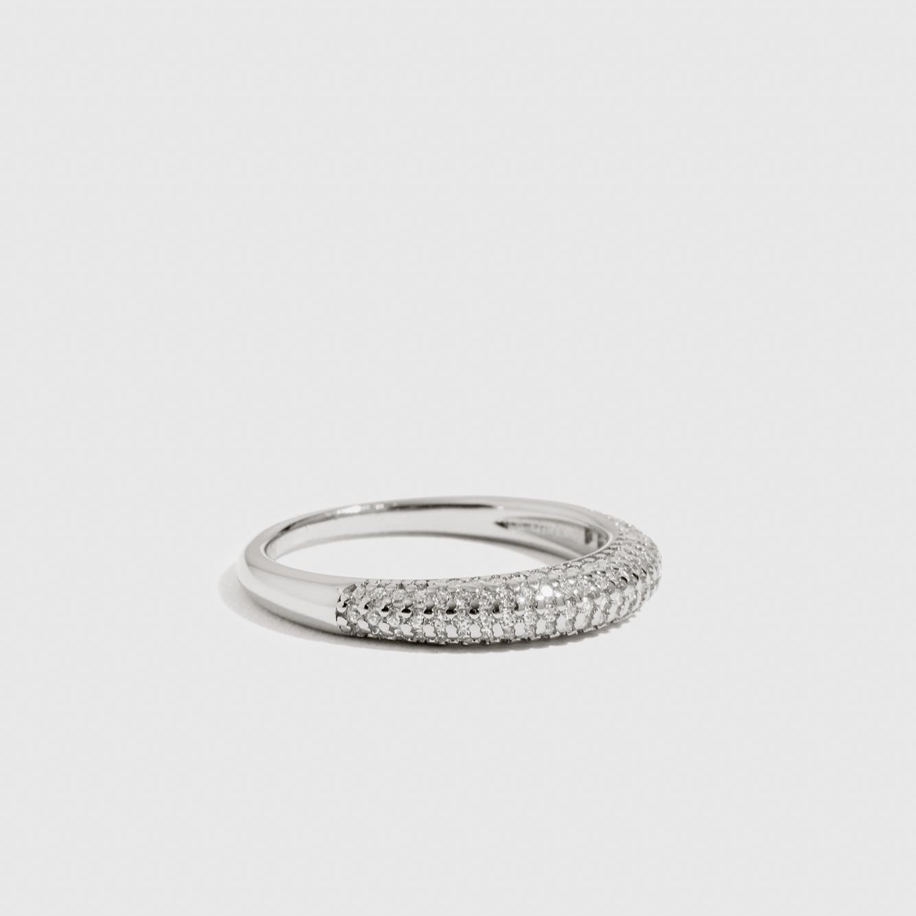 Bague Dôme Délicate Pavé