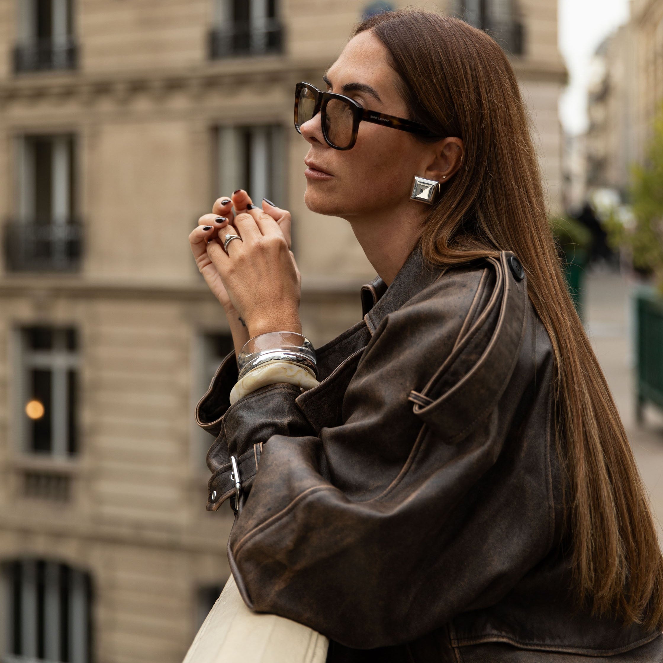 Square Stud Earrings