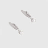Birthstone Huggies Pearl