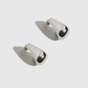 Silver plated Soho bold earrings, shown on a plain background.