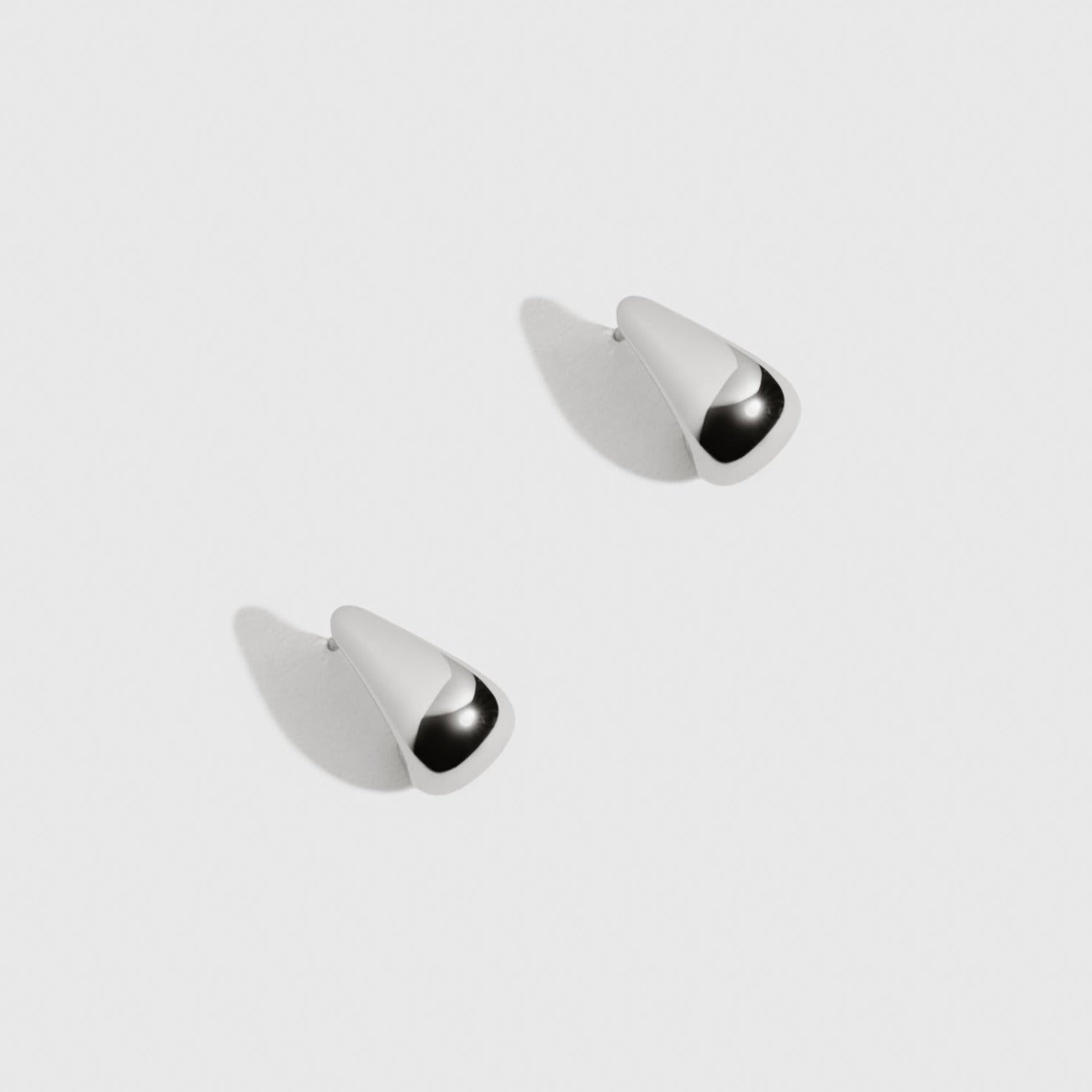 Silver plated Soho earrings, shown on a plain background.