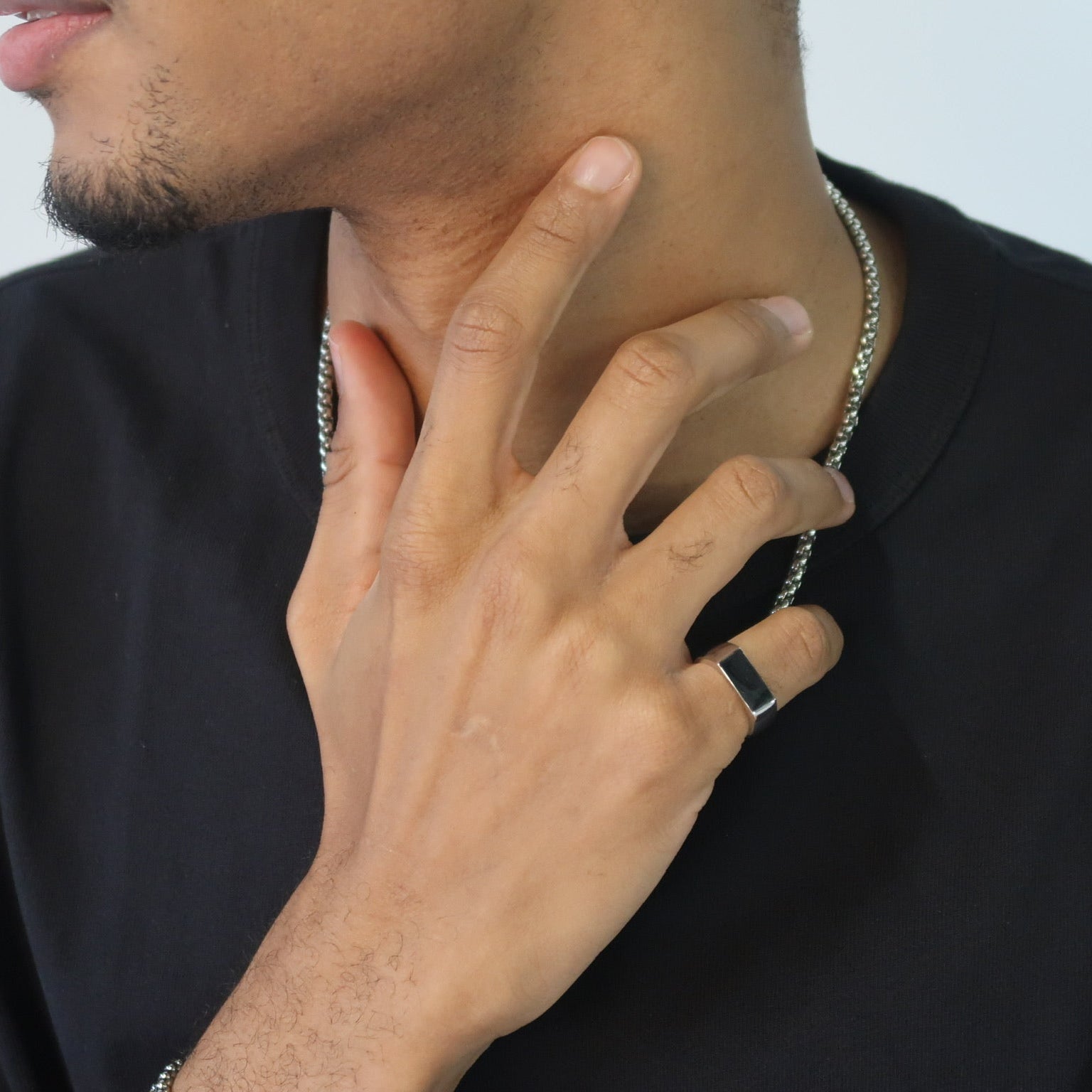 Bague Chevalière Rectangulaire Homme