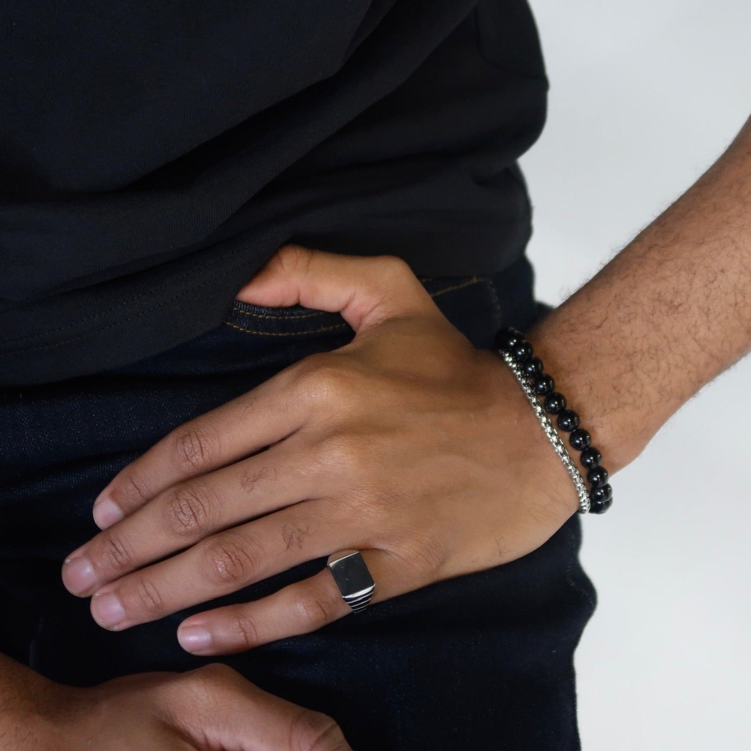 Bague Chevalière Carrée Homme