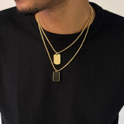 Men Dog Tag Pendant Necklace