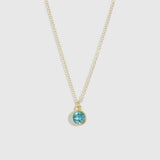 Collier Pierre de Naissance Topaze Bleue
