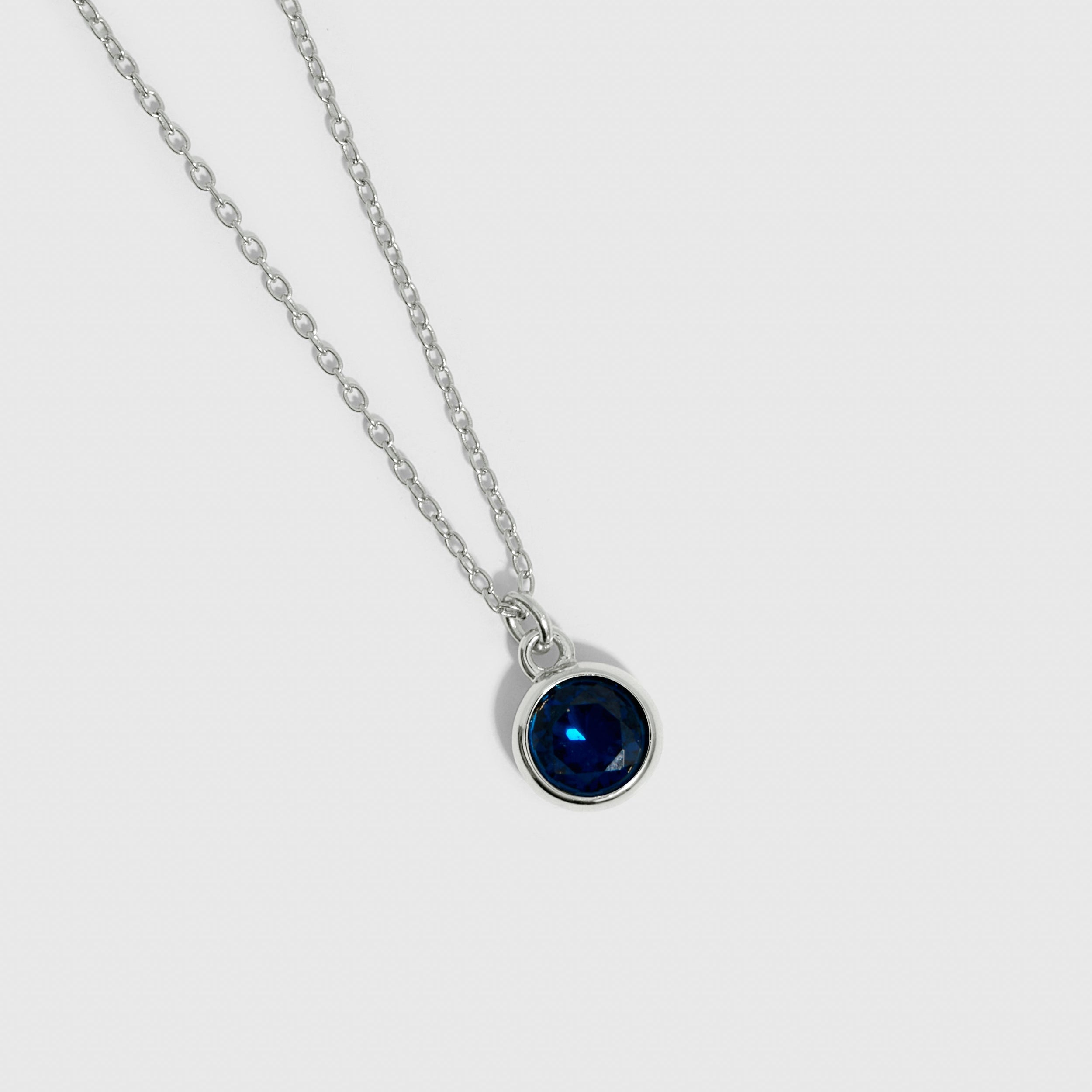 Birthstone Necklace Blue Sapphire