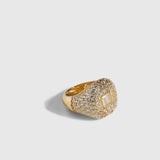 Bague Chevalière Pavée