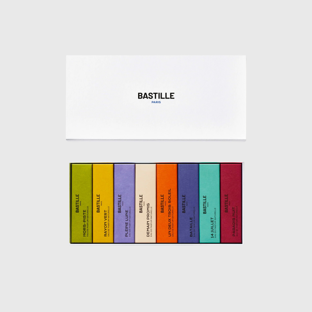 Discovery Set of eight 2ml perfume samples, shown on a plain background.