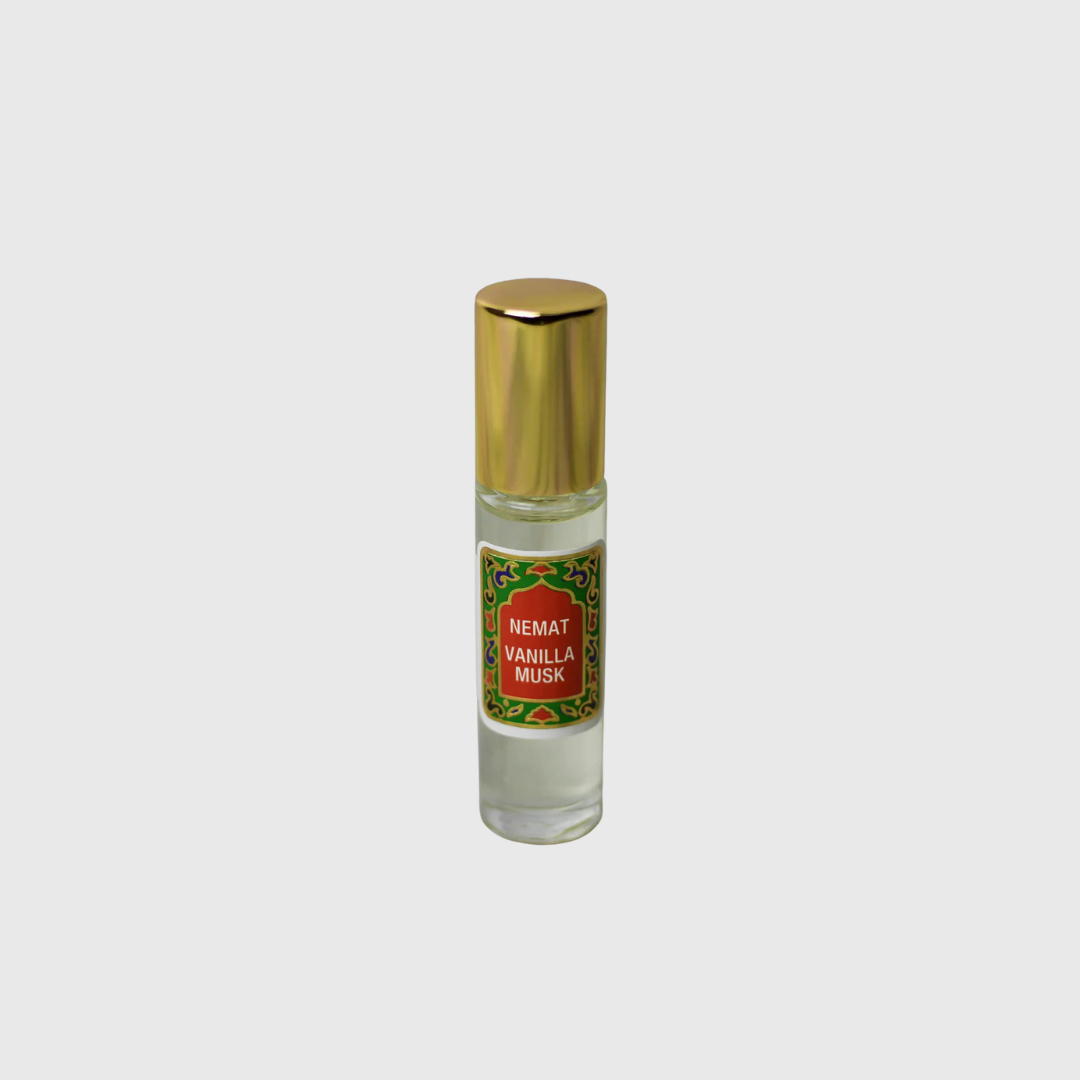 Vanilla Musk fragrance oil, shown on a plain background.