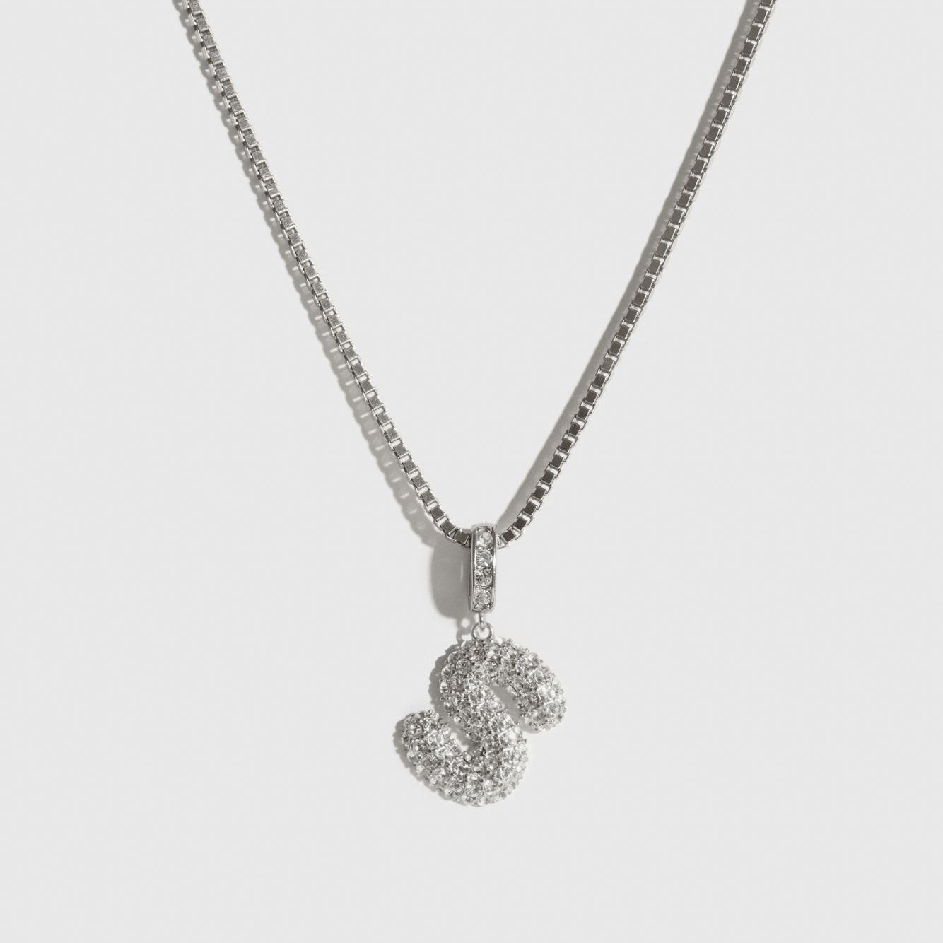 Pavé Bubble Letter Pendant