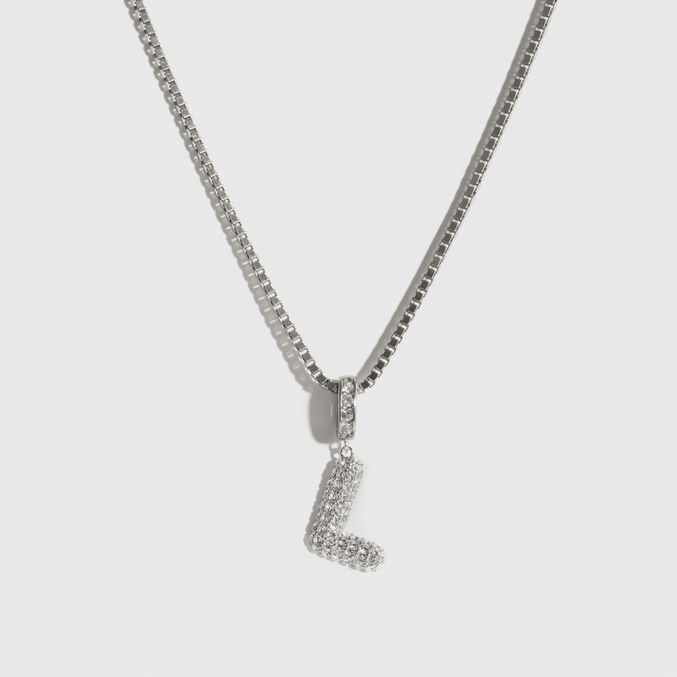 Pavé Bubble Letter Pendant