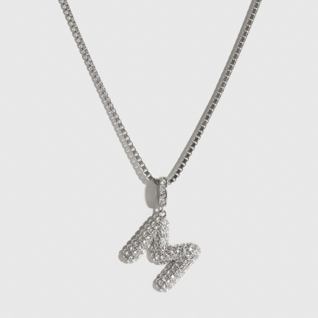 Pavé Bubble Letter Pendant