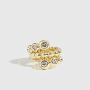 14k gold plated serpentine puffy ring, shown on a plain background.