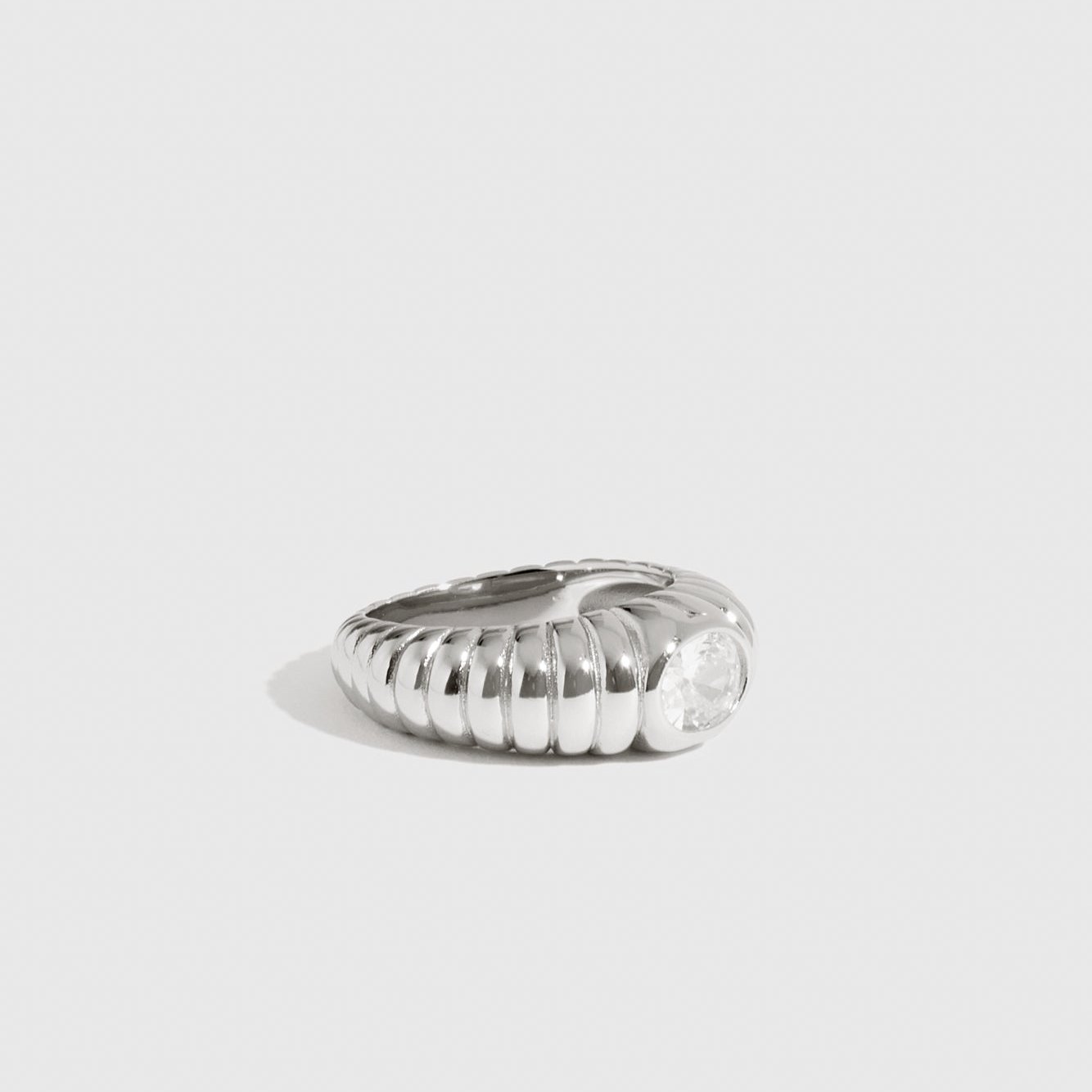 Solitaire Cloud Ring