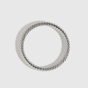 Silver plated braided bangle, shown on a plain background.