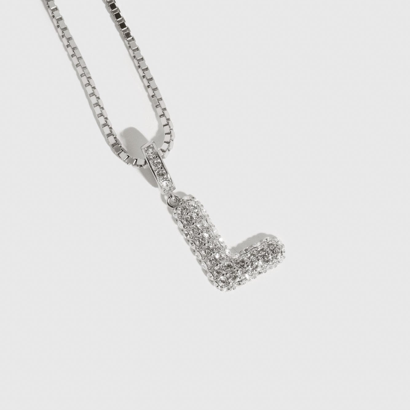 Pavé Bubble Letter Pendant