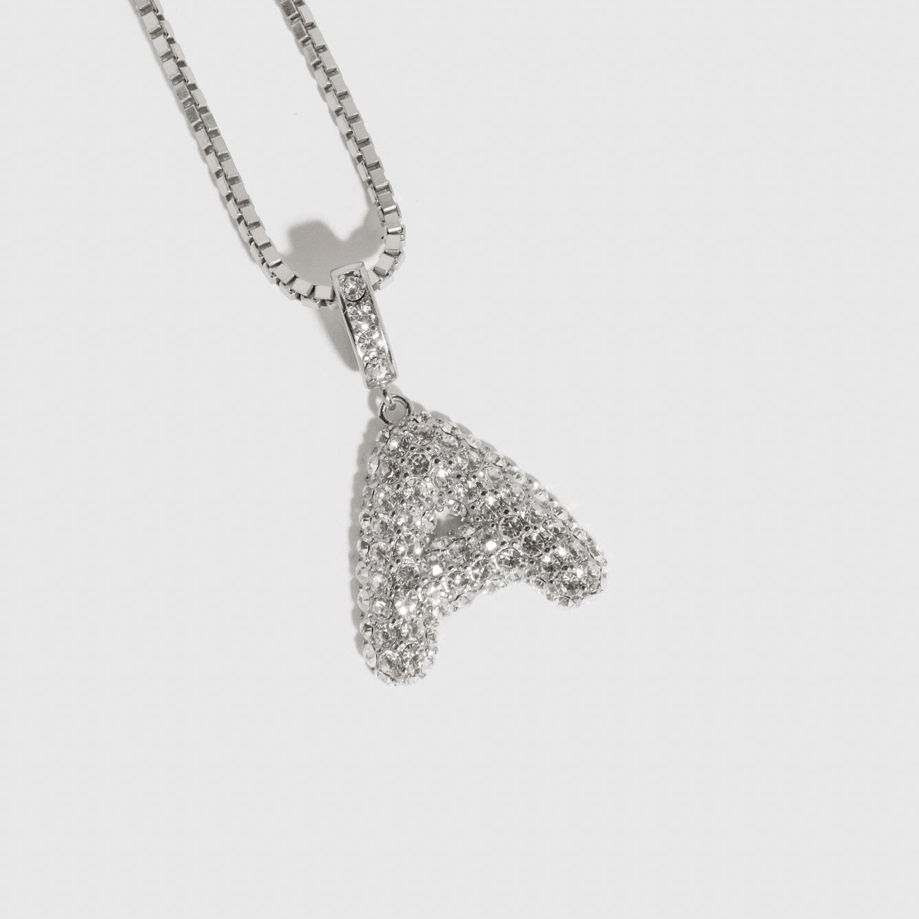 Pavé Bubble Letter Pendant