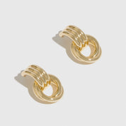 14k gold plated twist stud earrings, shown on a plain background.