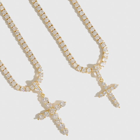 Mini Pavé Cross Pendant