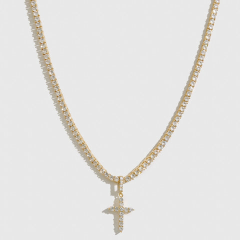 Mini Pavé Cross Pendant