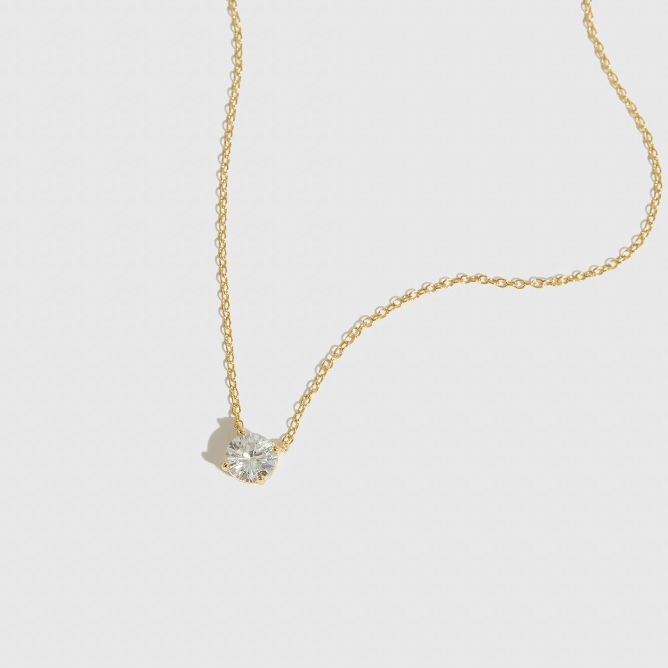 Collier Rond Solitaire