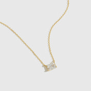 Baguette-Cut Solitaire Necklace