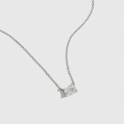 Baguette-Cut Solitaire Necklace