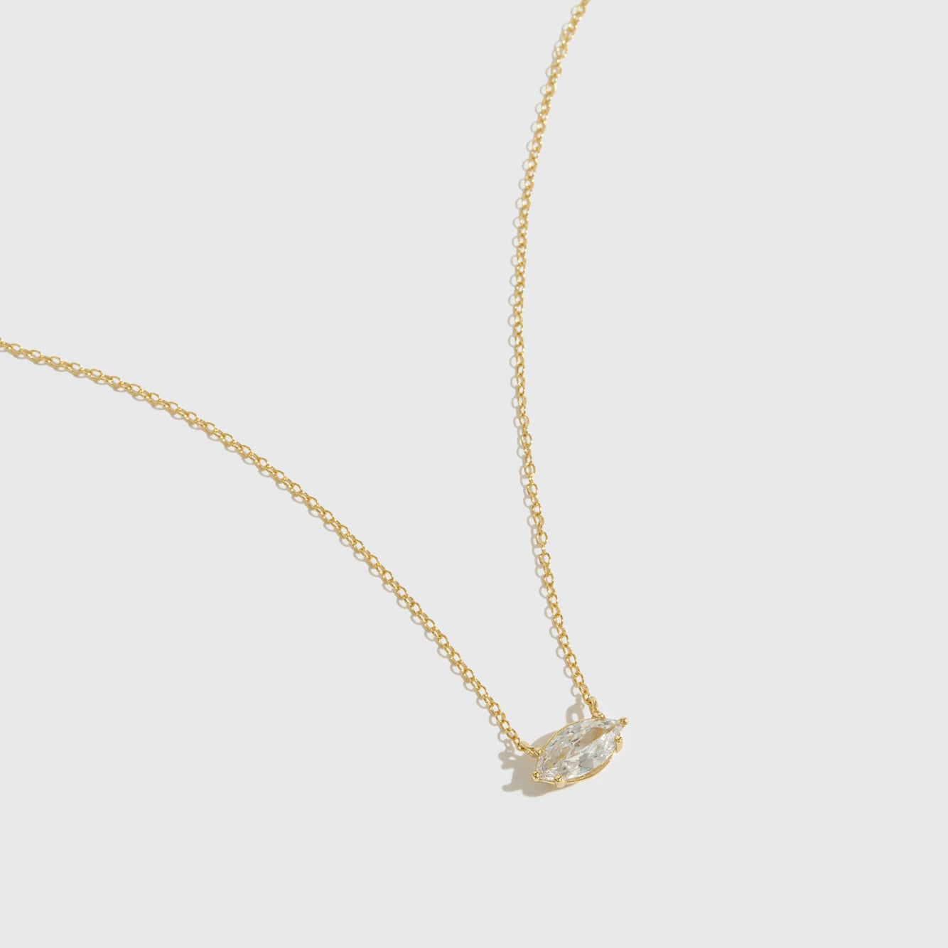 Marquise-Cut Solitaire Necklace