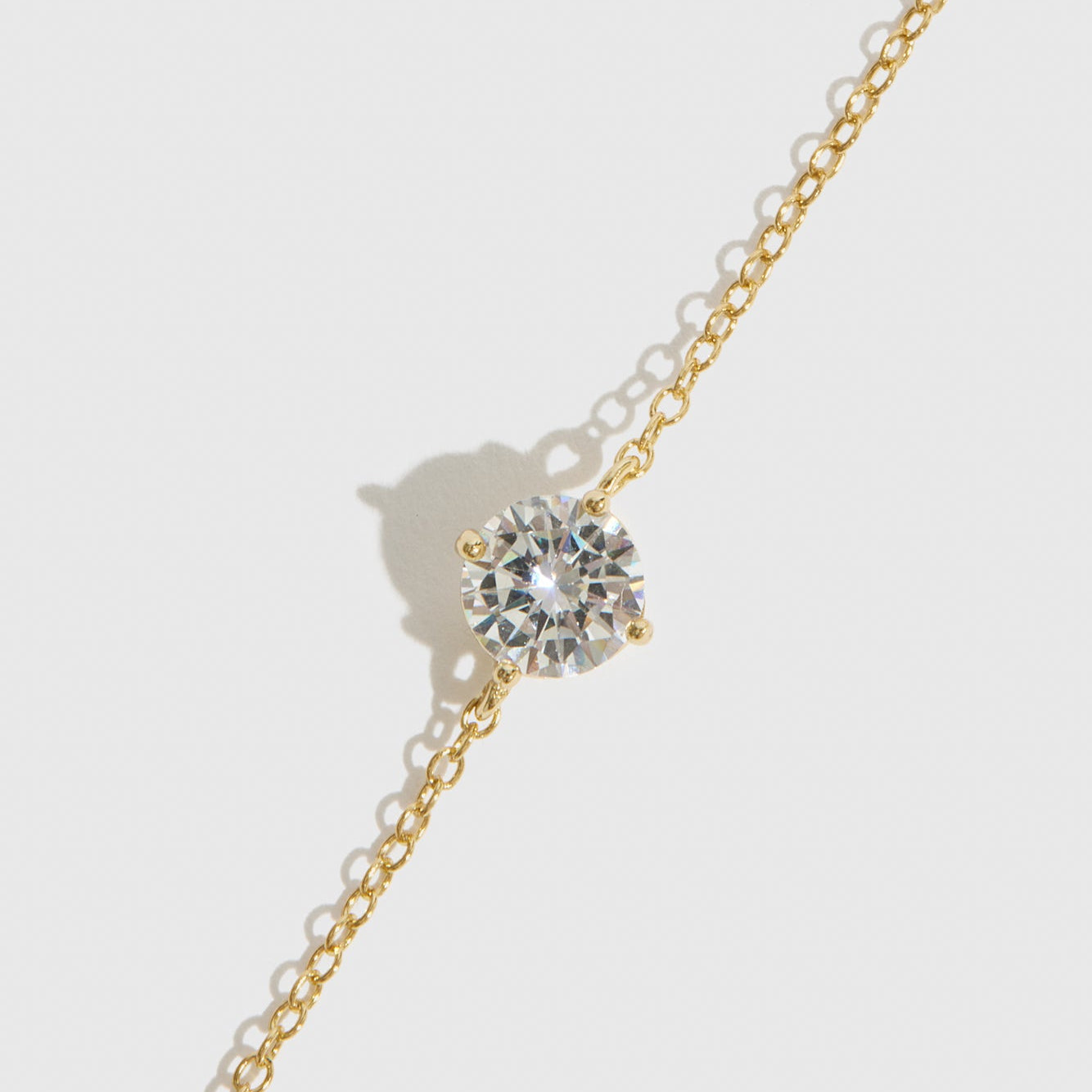 Collier Rond Solitaire