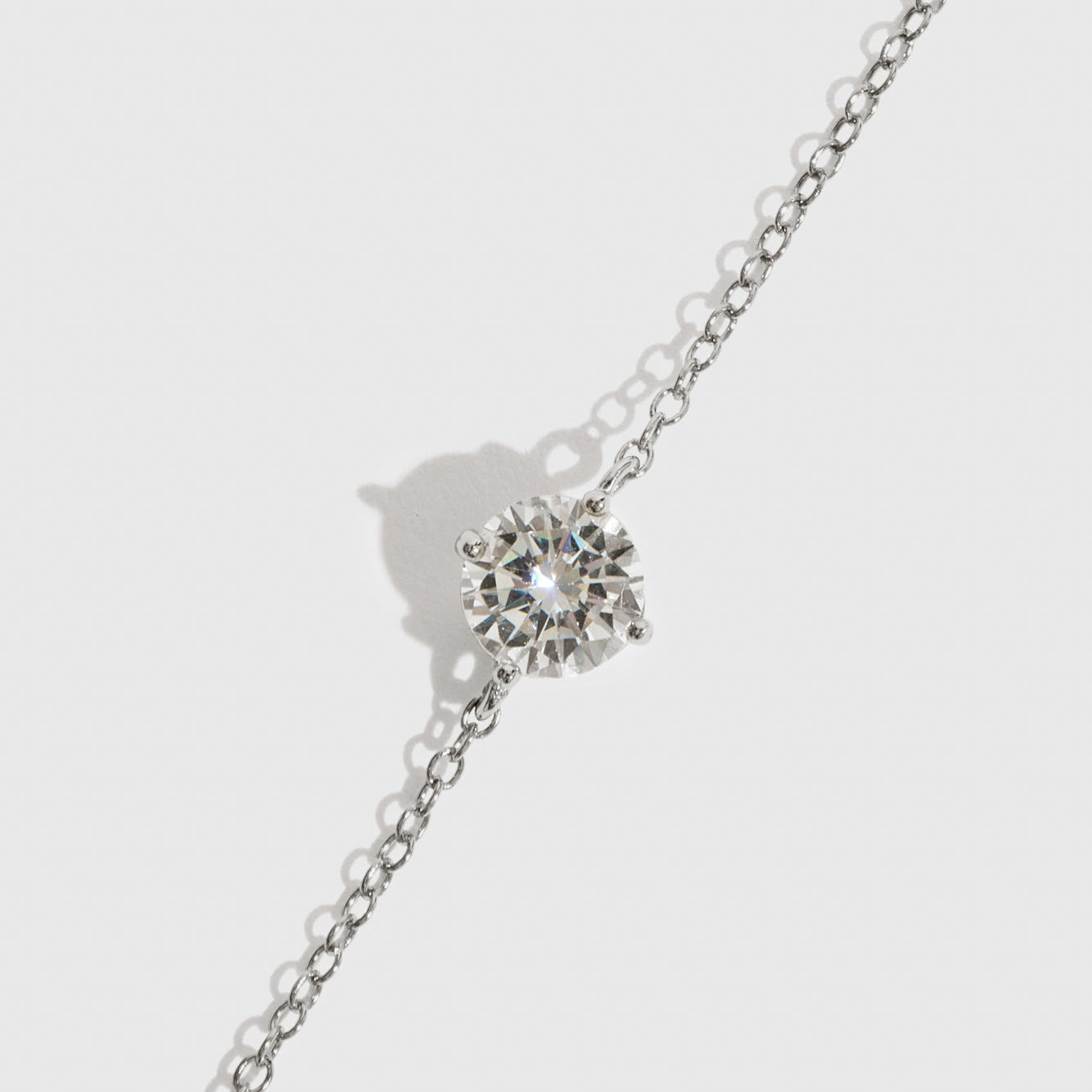 Collier Rond Solitaire