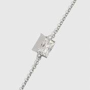 Baguette-Cut Solitaire Necklace