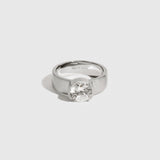 Chunky Round-Cut Solitaire Ring