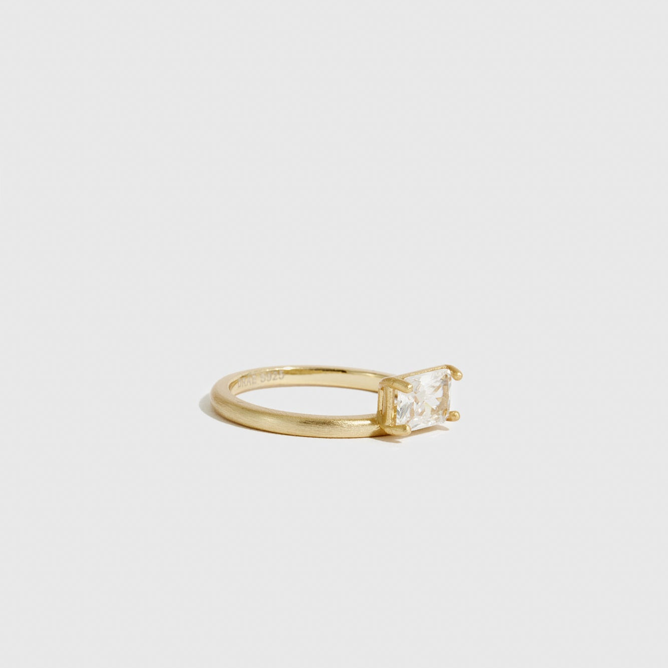 Baguette-Cut Solitaire Ring