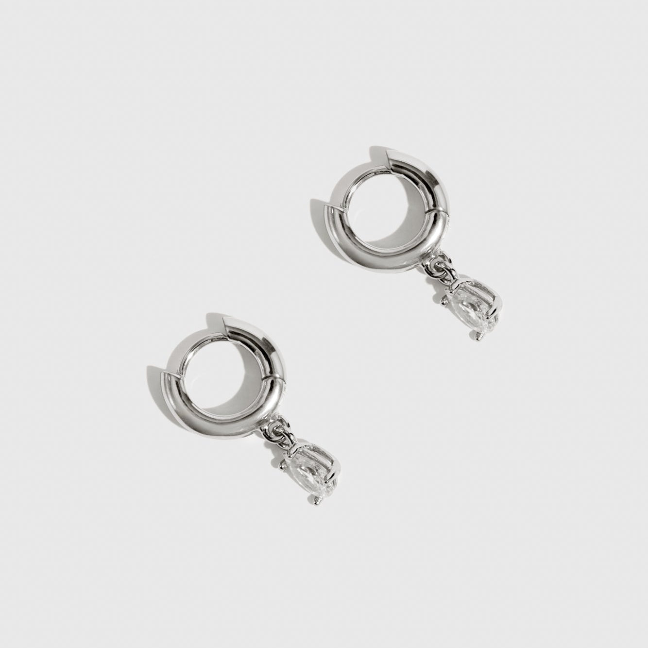 Mini Teardrop Solitaire Huggies