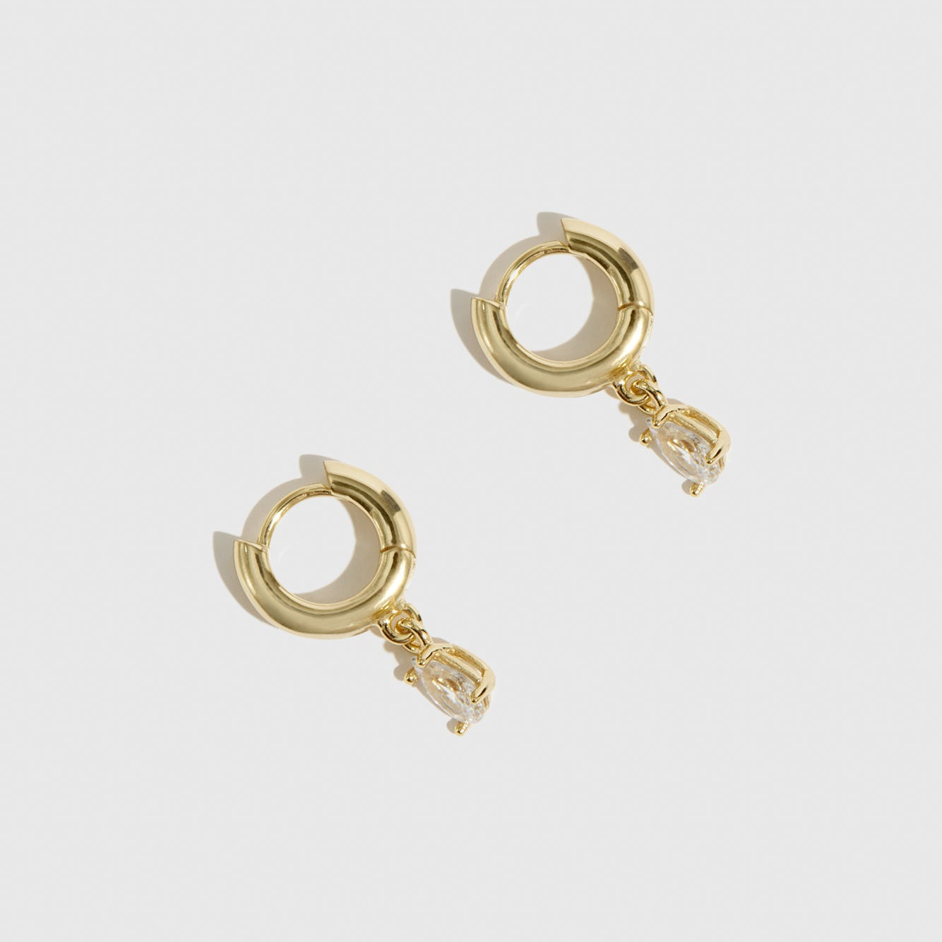 Mini Teardrop Solitaire Huggies