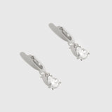 Regular Teardrop Solitaire Huggies