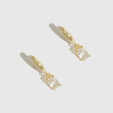 Anneaux Huggies Baguette Solitaire