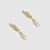 Anneaux Huggies Marquise Solitaire