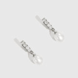 Freshwater Pearl Pavé Huggies