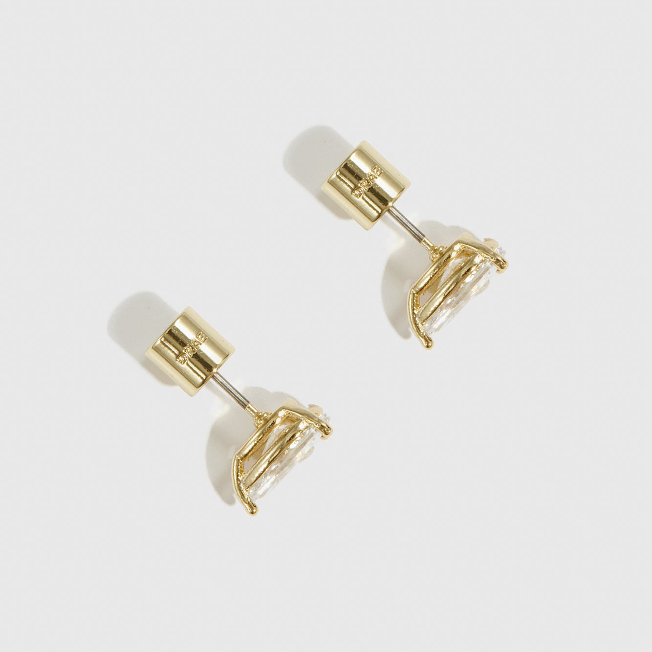 Regular Teardrop-Cut Solitaire Stud Earrings