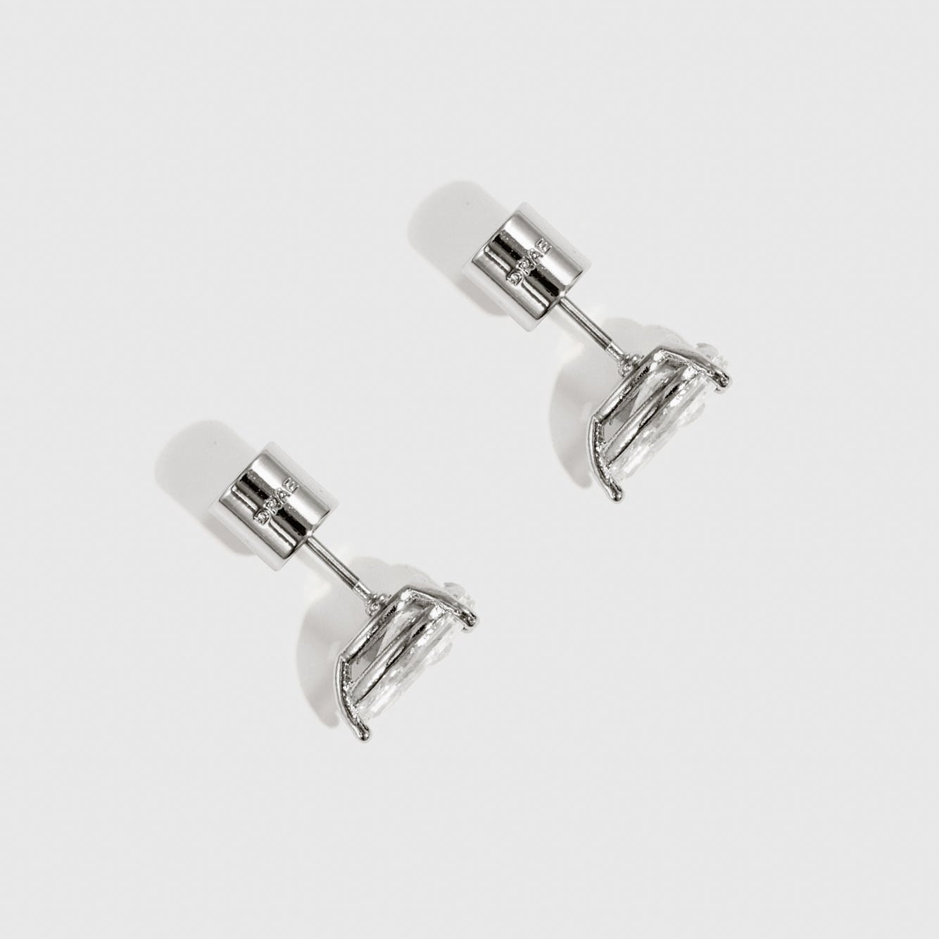 Regular Teardrop-Cut Solitaire Stud Earrings