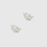 Regular Teardrop-Cut Solitaire Stud Earrings