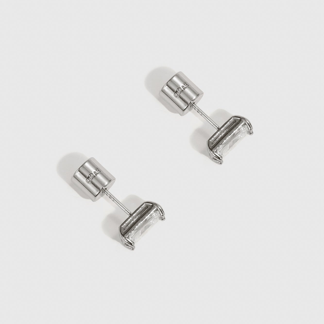 Boutons d'Oreilles Baguette Solitaire