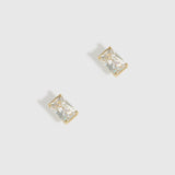 Boutons d'Oreilles Baguette Solitaire