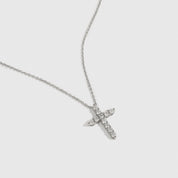 Collier Mini Croix Pavée Délicate