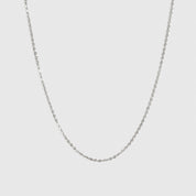 Sterling silver 925 cable chain necklace, shown on a plain background.
