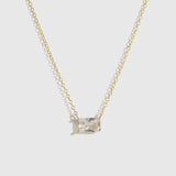 Baguette-Cut Solitaire Necklace